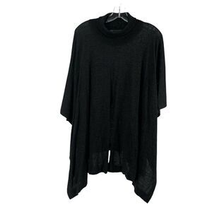 Crea Concept Sweater Dolman Turtleneck Split Front Grey Size 38 US M Wool Blend